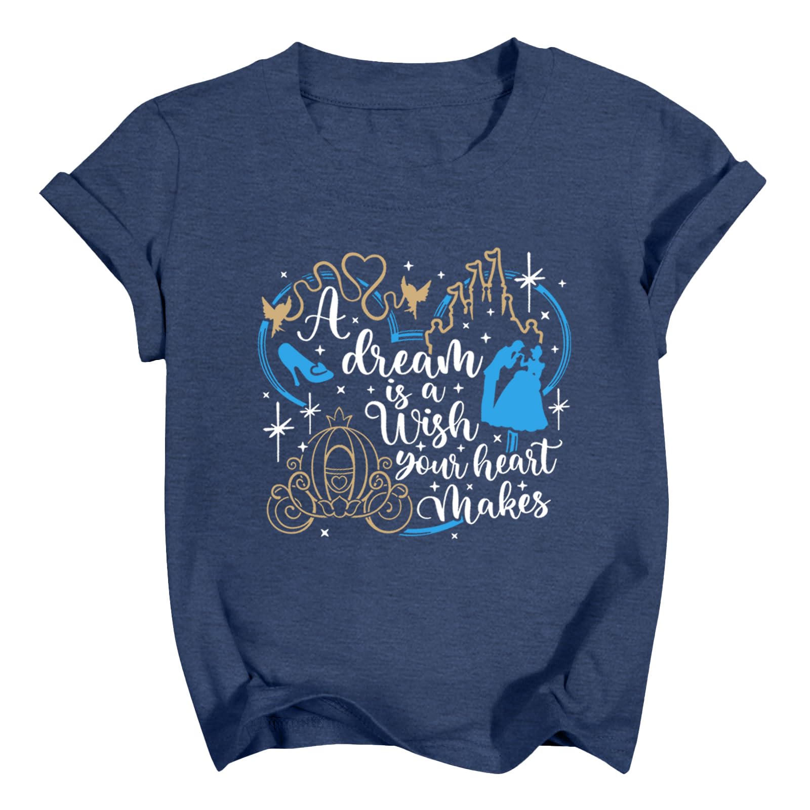 Magical Shirts Women Girls Family Vacation Matching Shirt Magic Kingdom T-Shirt Mommy and Me Trip Short Sleeve Tops
