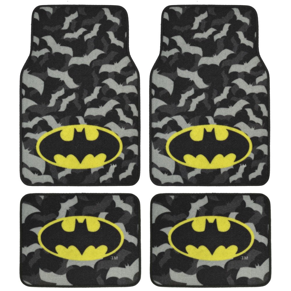 BDK Batman Carpet Floor Mats 4 Piece