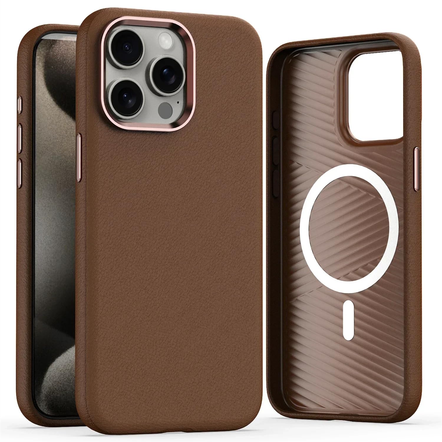 Étui de téléphone en cuir de luxe compatible avec iPhone 14 - 7
