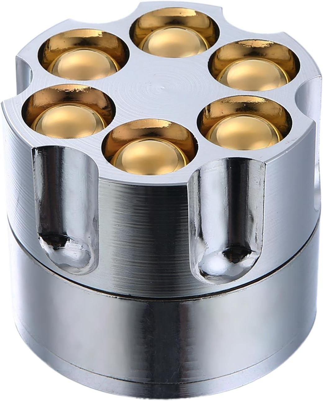 niceEshop(TM) 3 Layer Bullet Splice Tobacoo Herb Grinder with Pollen Catcher (Silver)