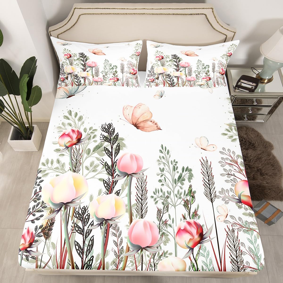 Copripiumino Con Stampa Farfalle 3D - Set Biancheria Da Letto In Microfibra Per Ragazzi E Ragazze - Foto 11