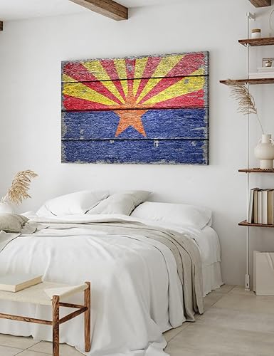 Miniatura 3 de DECORARTS - Bandera del estado de Arizona. Impresión giclée en lienzo de algodón sin ácidos, lienzo para decoración de pared 36x24