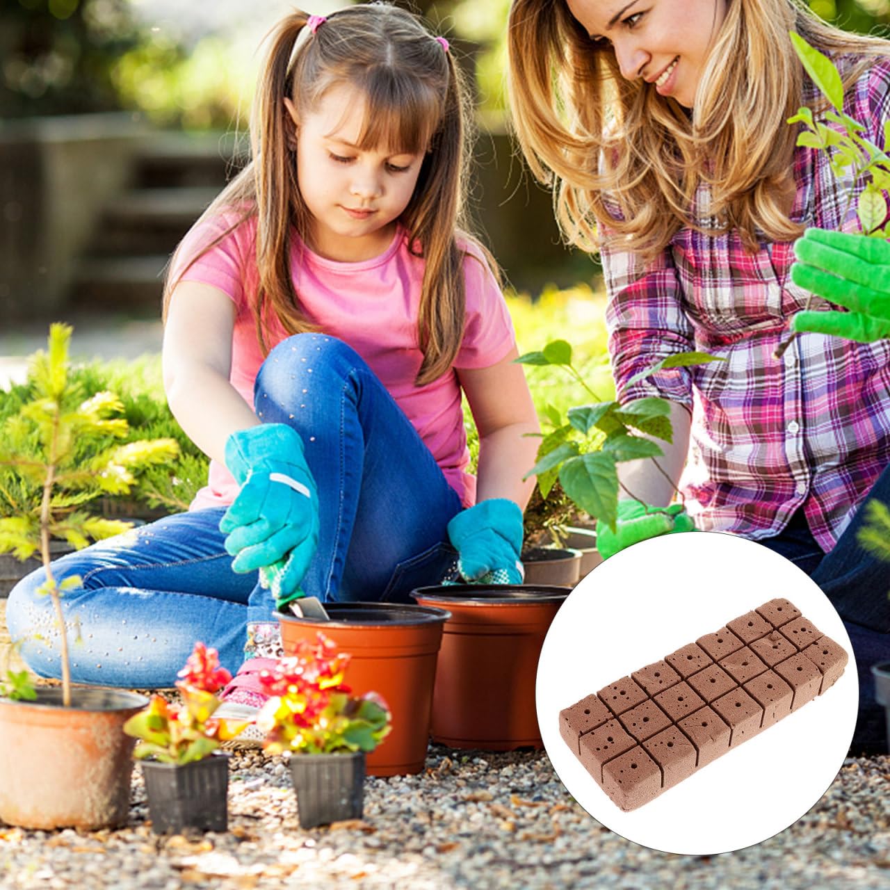 VICASKY 20 Stück Kindergartenblöcke Für Erdlose Kultivierung Von Sämlingen Quadratischer Block Gartenbedarf Professionelle Pflanzenanzucht
