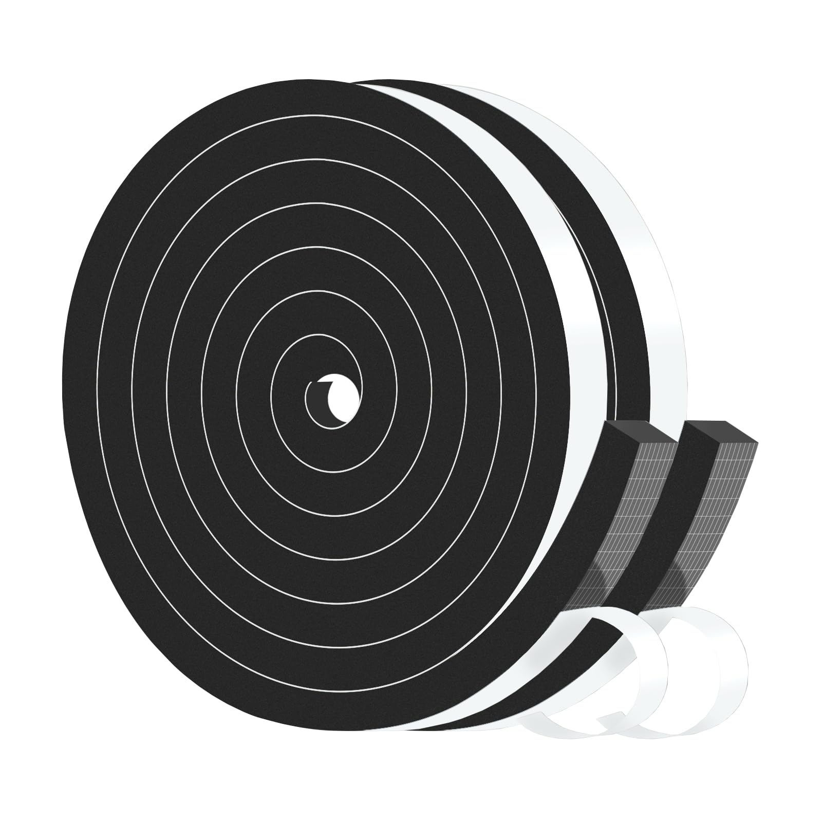 Foam Weather Stripping Tape,High Density CR,1/2 in x 3/8 in x 13Ft