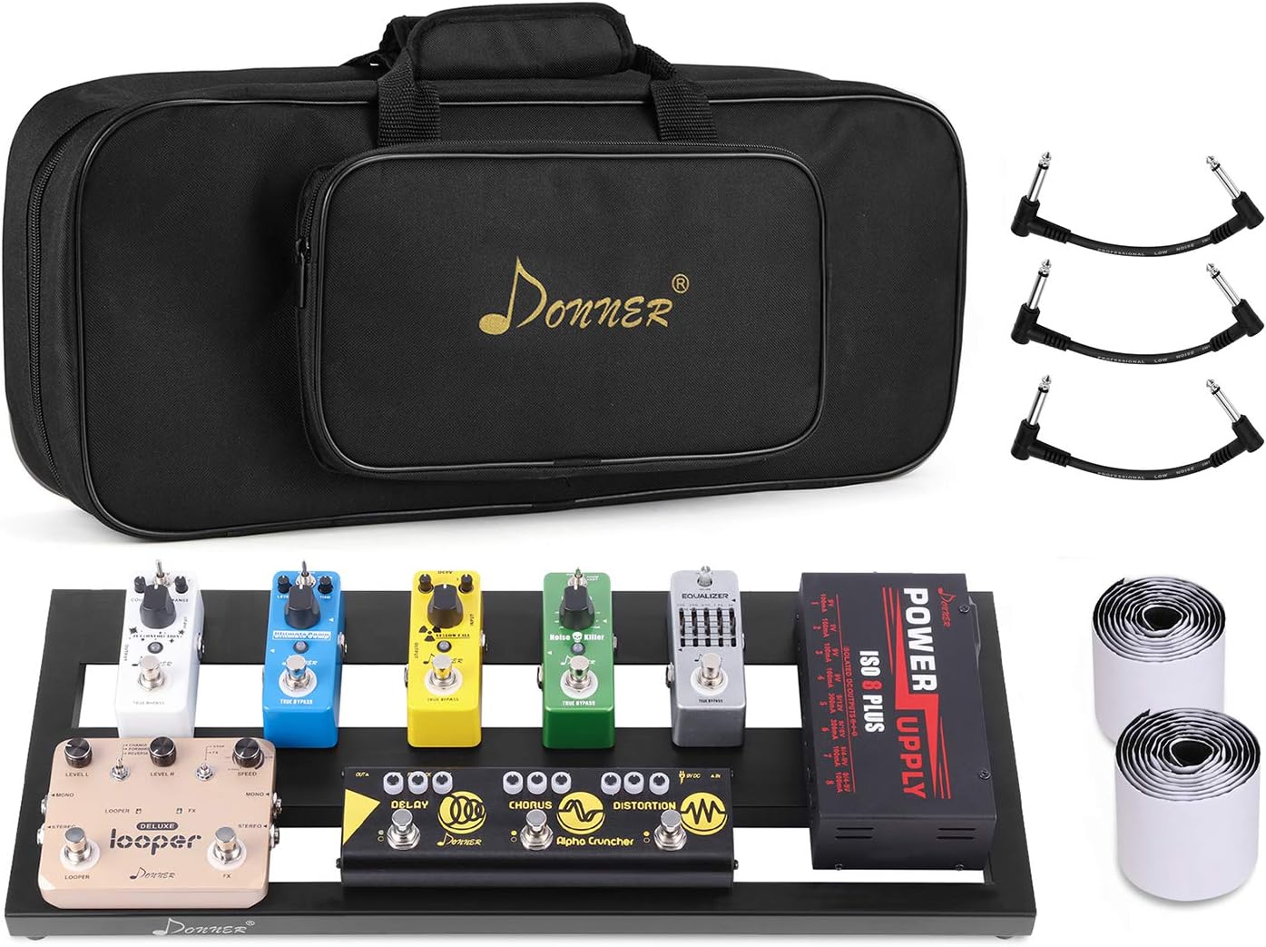 Donner DB2 Portable Aluminum Guitar Effects Pedals Board and Waterproof Bag Set Amazon.fr