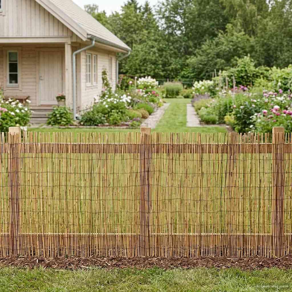 Recinzione in canna da giardino, in carbonio, 300 x 100 cm | Recinzione in canna naturale come protezione della privacy per balconi, terrazze e giardini. Legato con filo metallico.