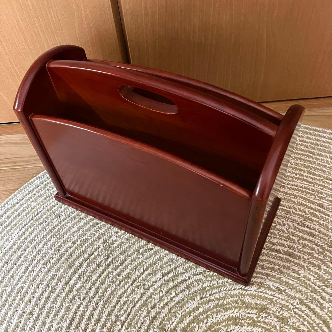 Amazon.co.jp: 会津塗り 漆塗り 木製マガジンラック｜保管品｜和モダン