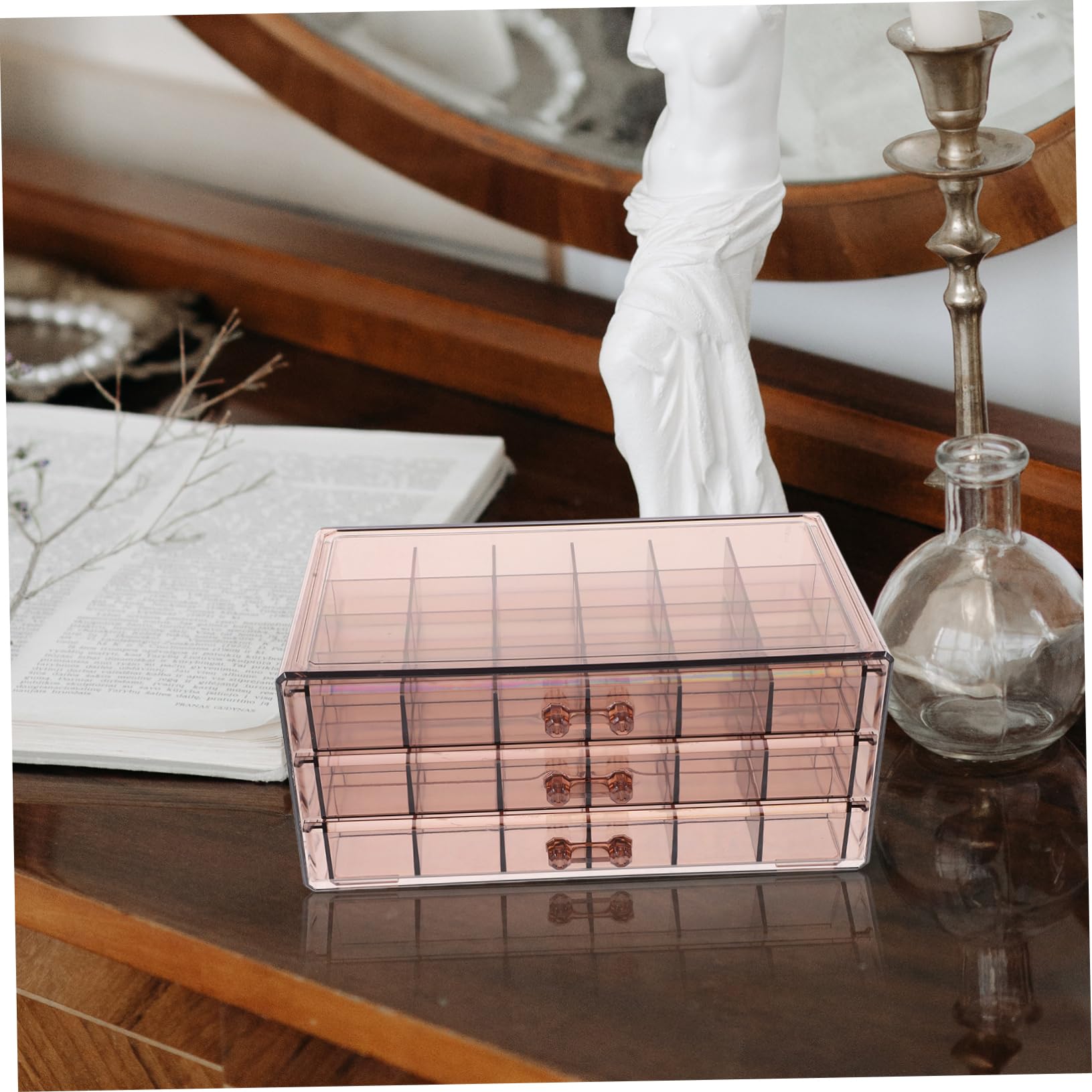 COLLBATH Caja Organizadora De Joyas Joyero Para Anillos y Pulseras Organizador De Joyeros Soporte