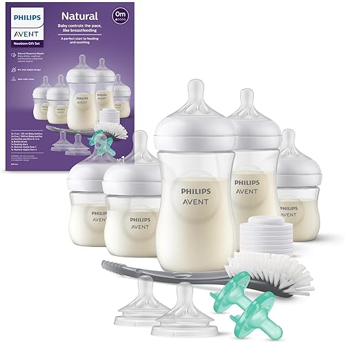 Philips AVENT Natural Baby Bottle with Natural Response Nipple, Newborn Baby Gift Set, SCD838/02