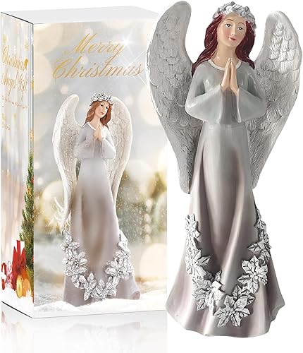 Decoración de figura de ángel de Navidad esculpida a mano regalo de estímulo para mostrar amor condolencia gratitud esperanza y curación amistad o