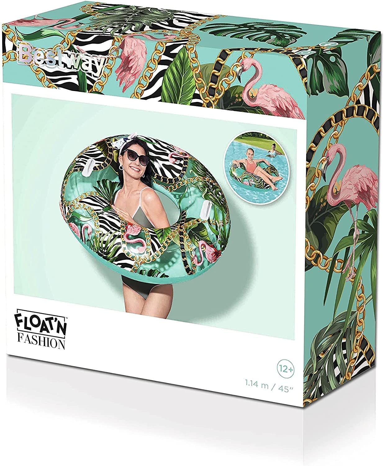 Bestway 36302 Ciambella Salvagente Gonfiabile Floral Fantasy-image