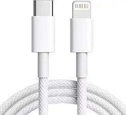Cabo Carregador 2 Metros Lightning USB-C 30W Compatível com iPhone 14/14 Pro/Max 13/13 Pro/12/12 Pro/Max/11/11 Pro/XS/Max/XR/X/8/8 Plus Carregamento Rápido Turbo Resistente e Durável