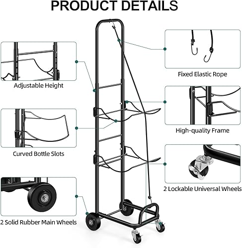 Miniatura 3 de Estante para jarra de agua de 3 galones, estante de almacenamiento para botellas de agua de 3 niveles, organizador de jarra de agua para cocina,