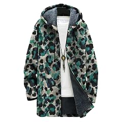Mens Vintage Ethnic Print Fleece Lined Full-Zip Jacket Big and Tall Comfy Daily Vacation Travel Coat