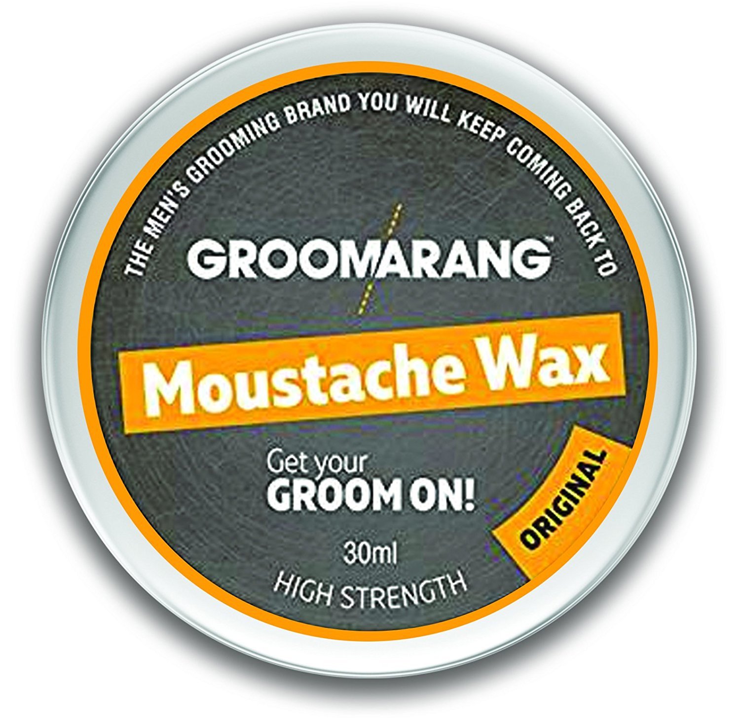 Groomarang Original Moustache Wax 30ml | Extra Strong Hold Styling Wax to Shape and Nourish Your Moustache and Beard | Gifts for Him