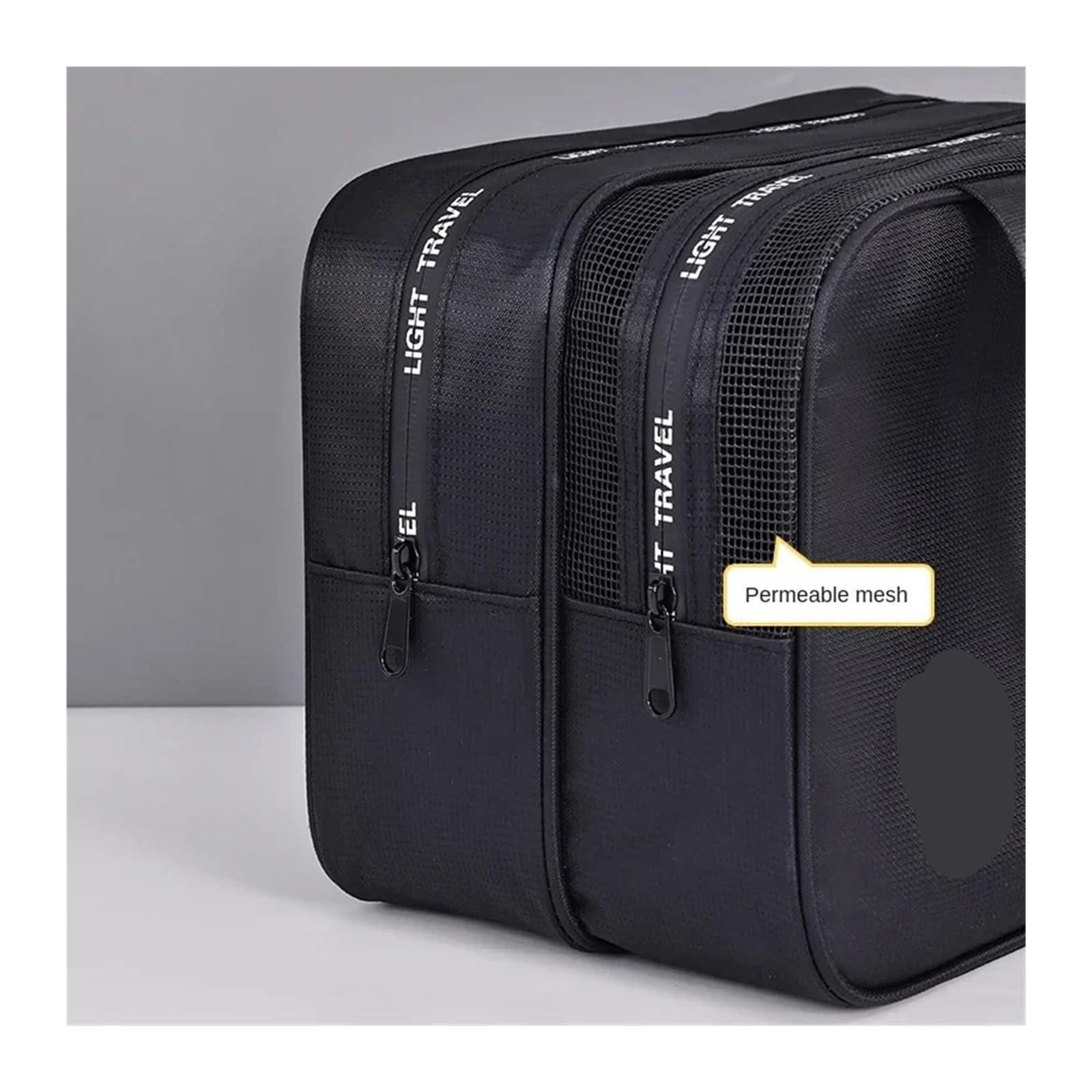 Beauty case da viaggio a doppio strato asciutto e bagnato, grande capacità, organizer portatile per cosmetici (set da 2 pezzi)