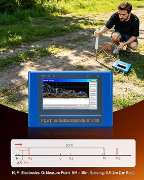 Underground Water Detector for Well 492ft Depth - TC150 | High Accuracy & Easy Use, for Hydrogeological Assessments, Small-Scale Well Drilling Projects