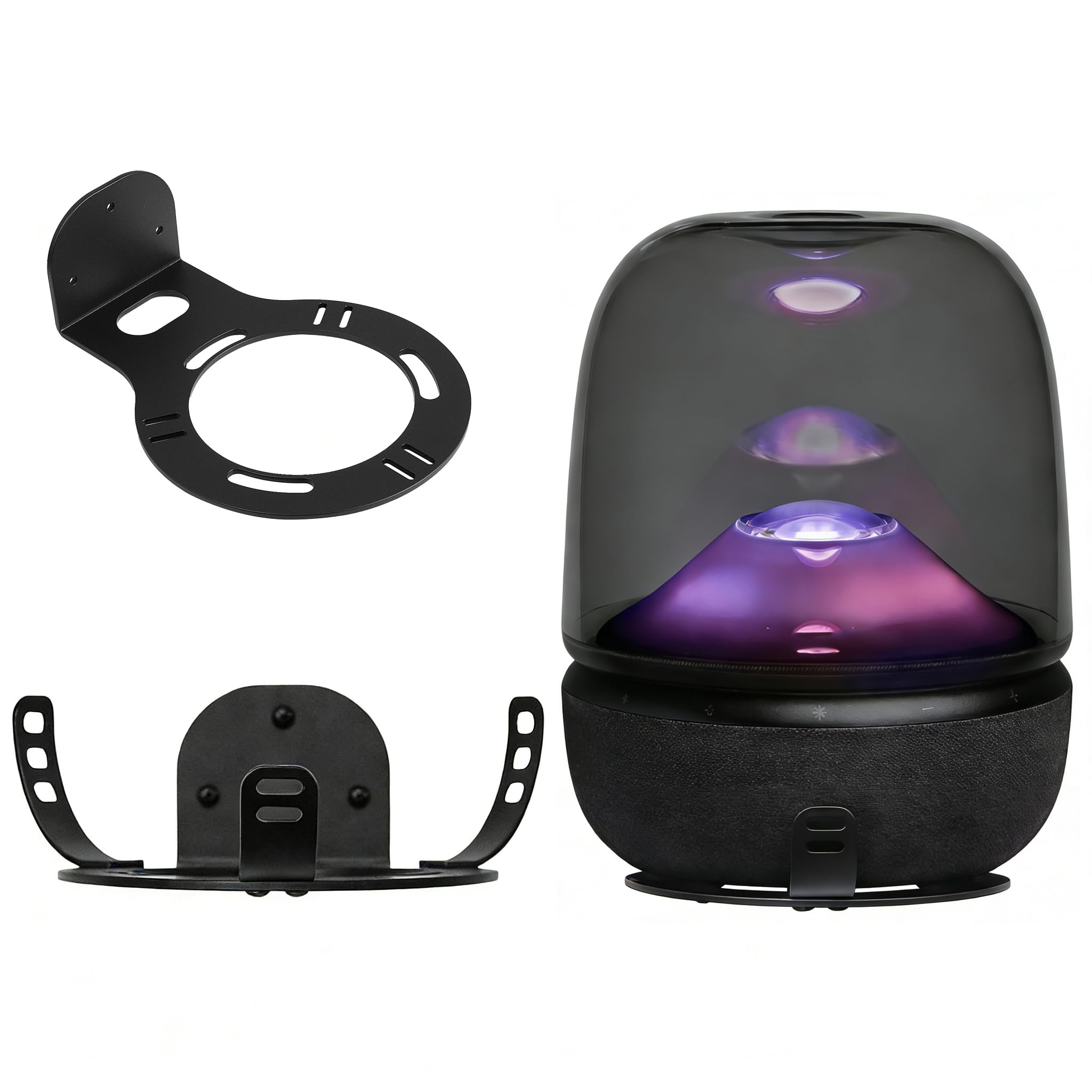 Support mural compatible avec haut-parleur Harman Kardon Aura Studio 5 Home, support mural en métal, protection complète pour système audio robuste