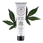 Dionis Goat Milk Skincare 3.3 oz Unscented Hemp Body Cream - Travel Size Hand Lotion For Hydrating & Moisturizing Dry Skin - Made In The USA - Cruelty Free & Paraben Free