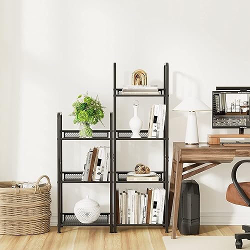 Miniatura 6 de Estantería de almacenamiento independiente para sala de estar, dormitorio, cocina, resistente a la corrosión, fácil de montar, sin combinación,