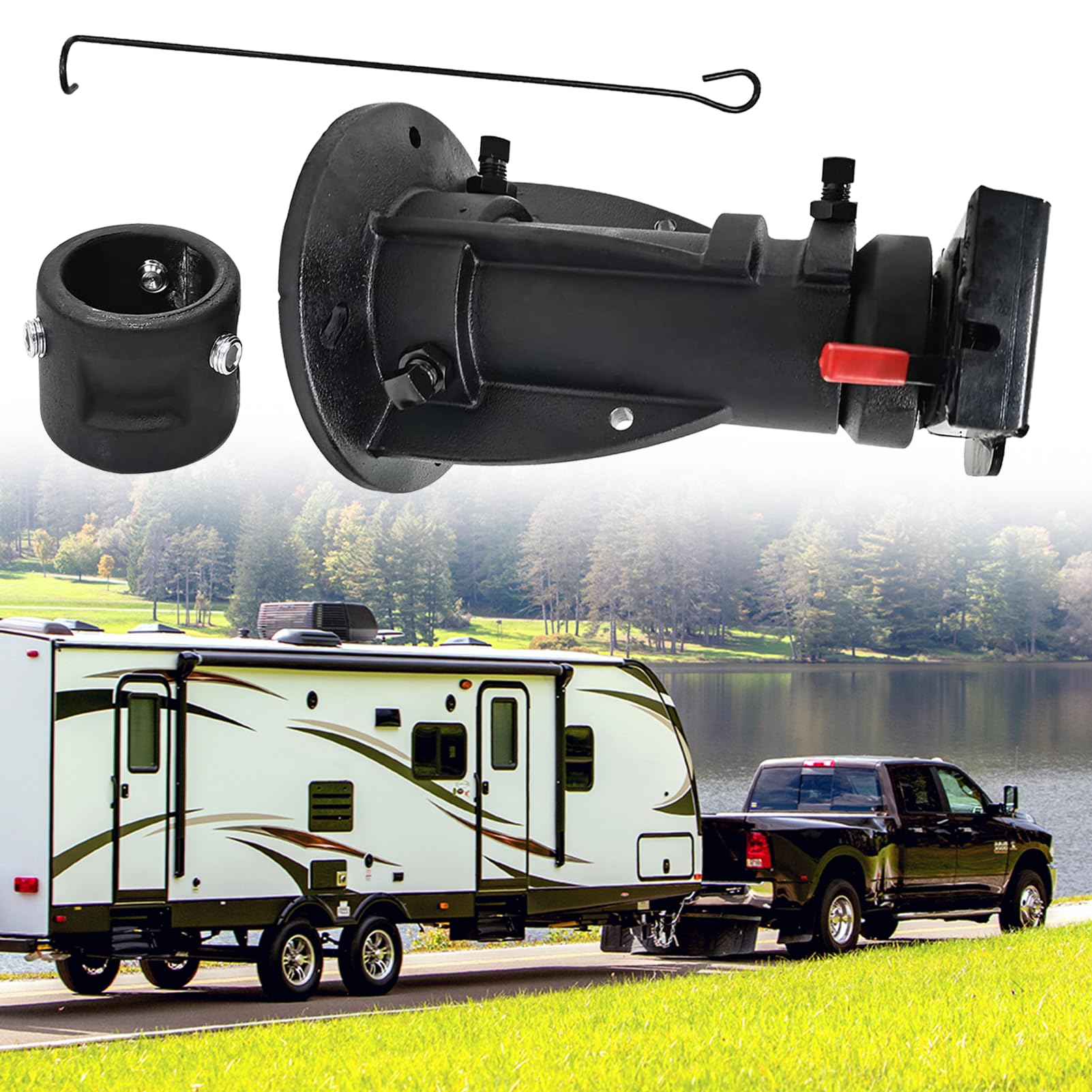 New Adjustable Cushioned Fifth Wheel Gooseneck Adapter Replace Convert-A-Ball C5G1216 Gooseneck Adapter 12"-16", GTW 20000