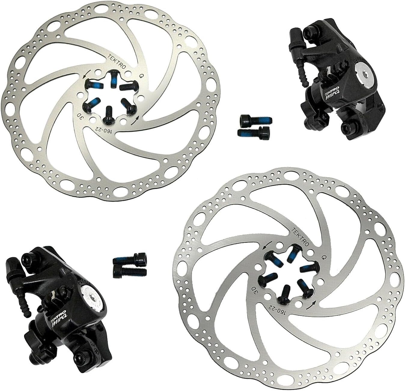TEKTRO MIRA MD-C400 Cyclocross CX Road Mechancial Disc Brake Set (F+R), Black, MH2786