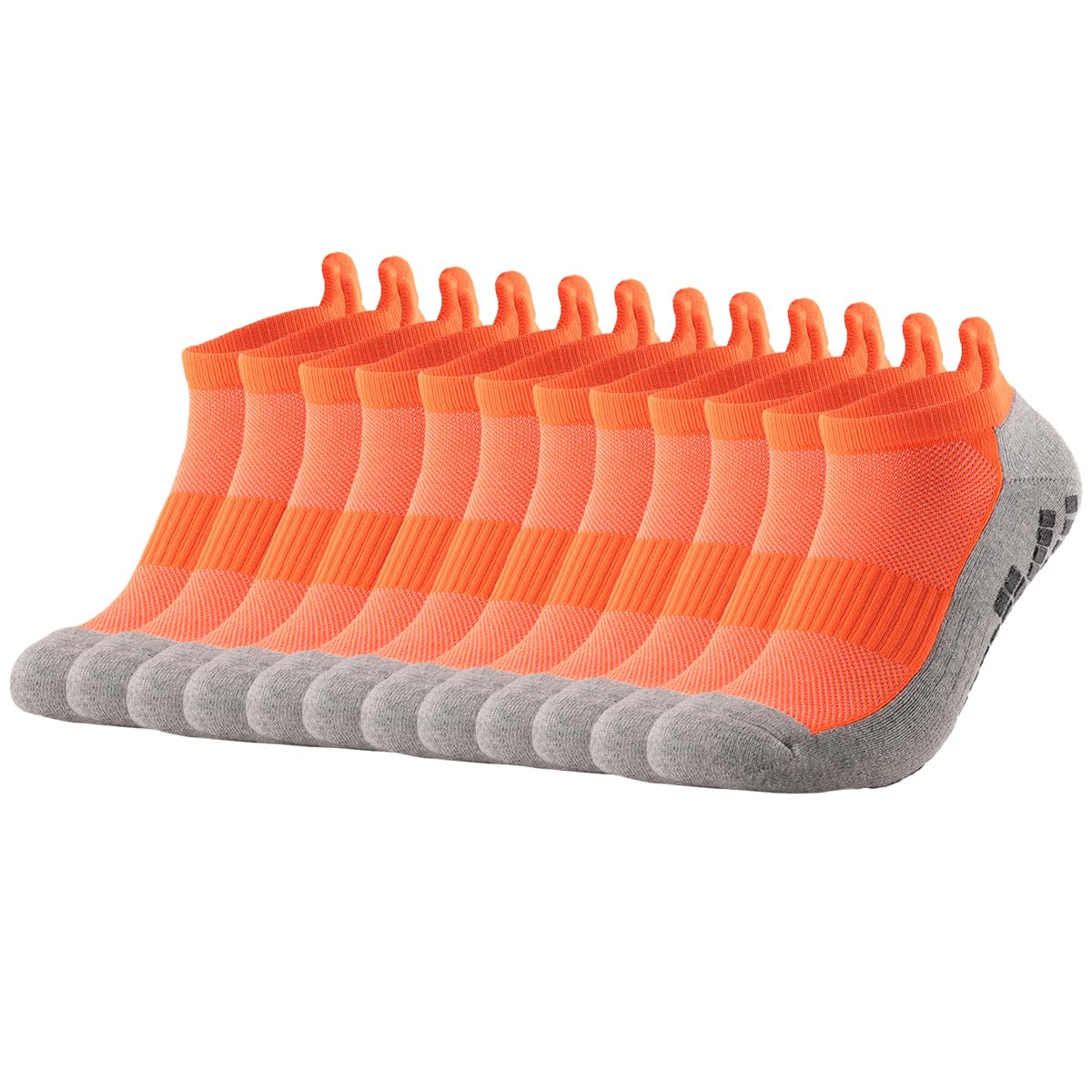 Calcetines de compresión de tobillo para hombres y mujeres, 2/4/6 pares, calcetines de compresión de corte bajo con soporte de tobillo, naranja, 12 pares, 12 Pares Naranja, 6-8
