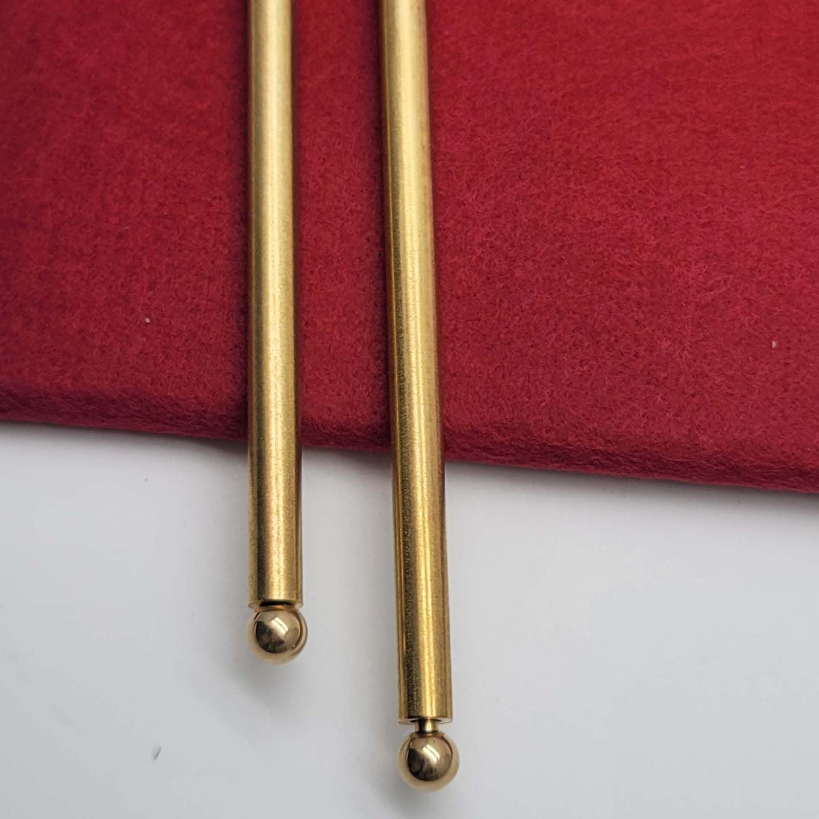 Lot De 2 Tiges De Radiesthésie En Laiton - 34.3 Cm - Pour Détection D'eau, Métaux, Chasse Au Trésor