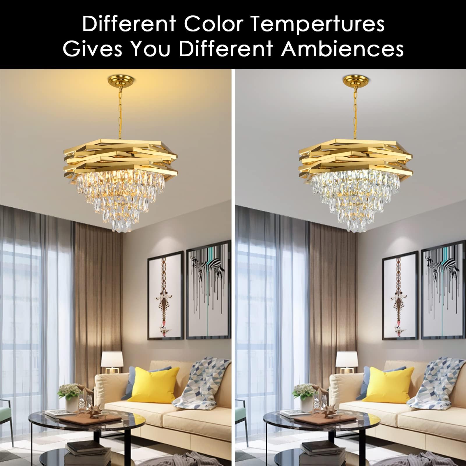 Lampadario di cristallo moderno Lampadari rotondi da 60 cm in oro per sala da pranzo K9 Lampadari a sospensione a soffitto a 5 livelli Lampadario grande da incasso per soggiorno Ingresso Foyer Scala