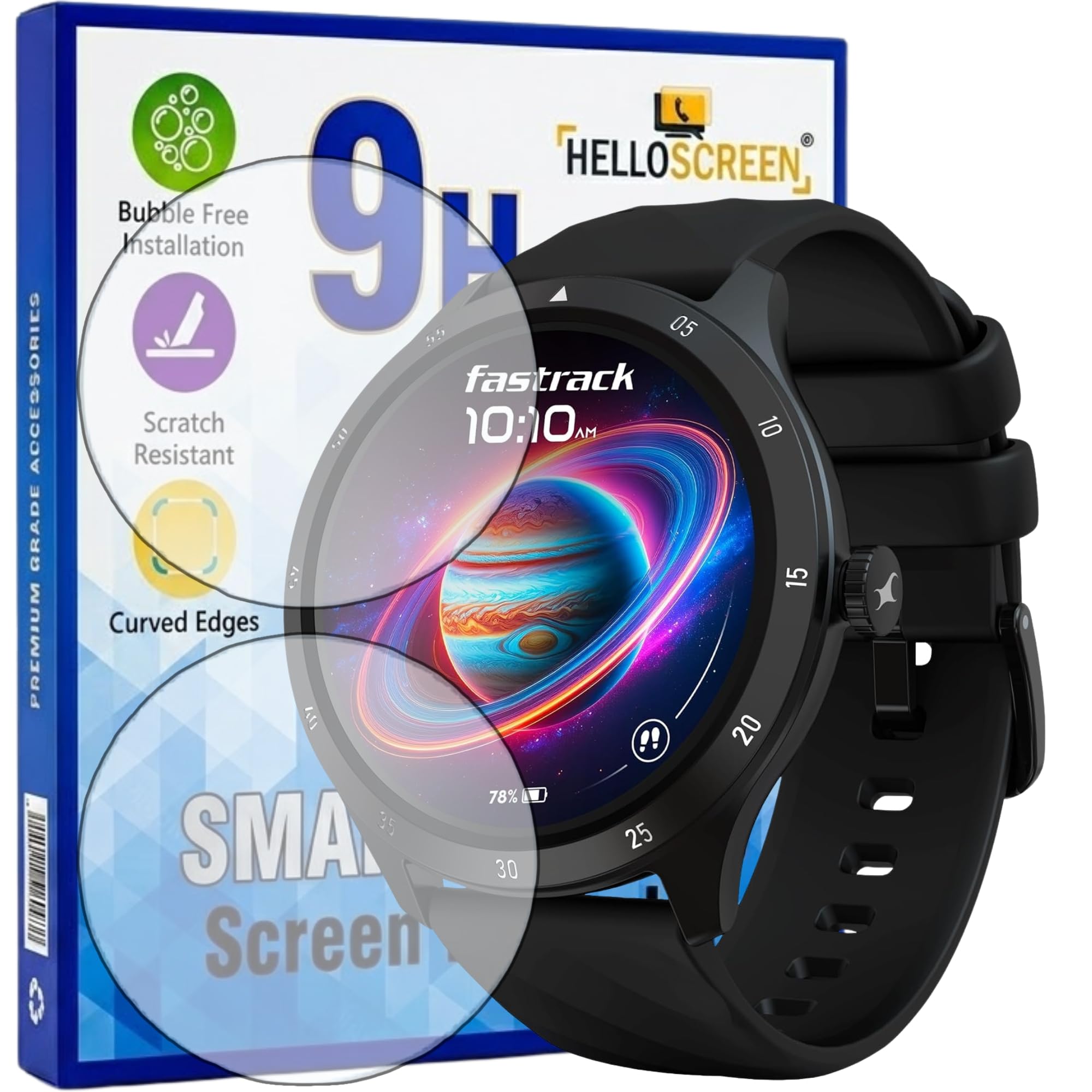 2-Pack | Screen Protector Guard for Fastrack Jupiter R2 | 1.38 inch | Smartwatch - Flexible & Ultrathin TPU Film, Scratch Resistant, Bubble Free - Not Tempered Glass-image-24