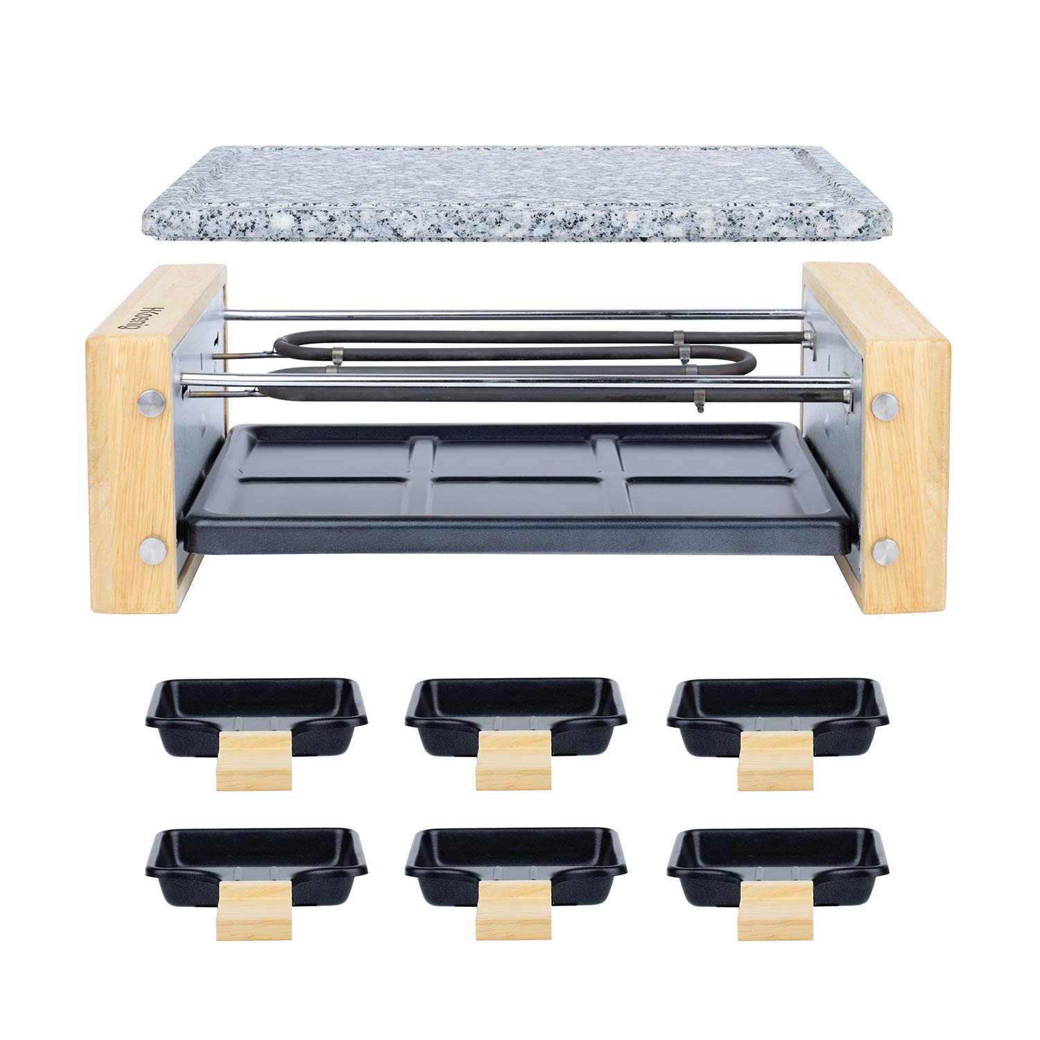 H.Koenig RP412 racletteapparaat 4-in-1 voor 8 personen, raclette H.Koenig RP412 racletteapparaat 4-in-1 voor 8 personen, raclette