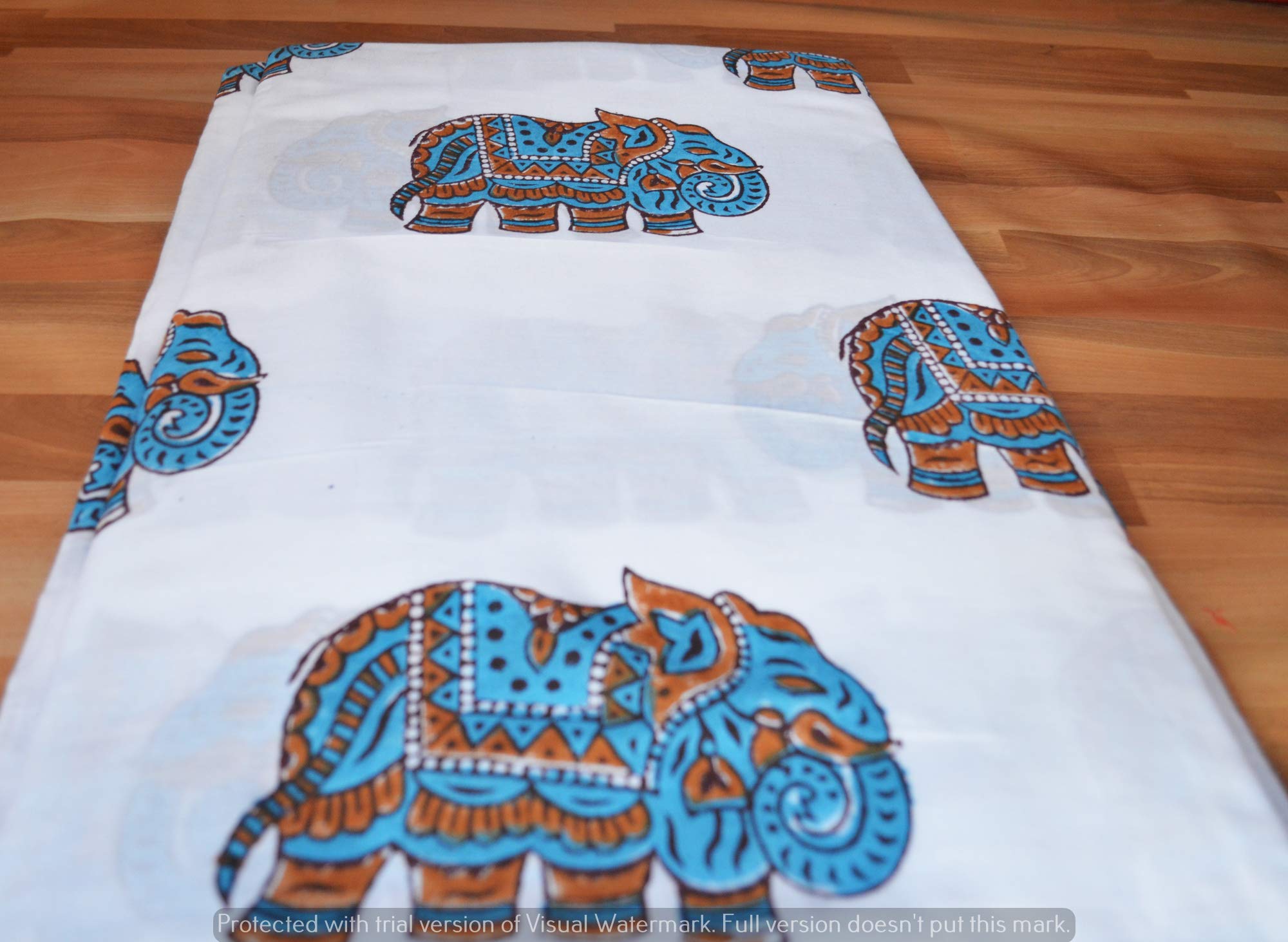 Traditional Jaipur Drukowana tkanina bawełniana od The Yard, poszewka na sofę, poszewka na poduszkę, indyjska tkanina z nadrukiem na letnią sukienkę, kurti, szalik, (10 metrów)