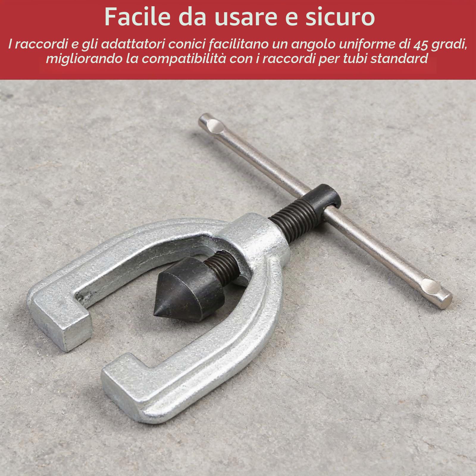 Set di attrezzi per bordatura, piegatrice angolare, dispositivo a bilanciere, per tubazioni in rame, per freno, per bordatrice