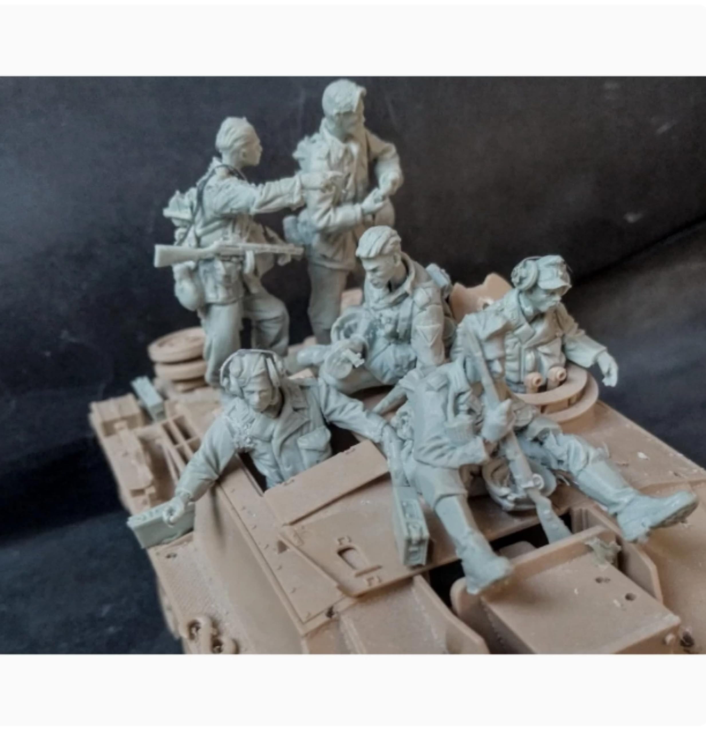 1/35 WWII Panzersoldat Resin Modellbausatz Unbemalter und unmontierter Soldat Resin Modellbausatz (6 Figuren, Keine Panzer) // u9d3O7