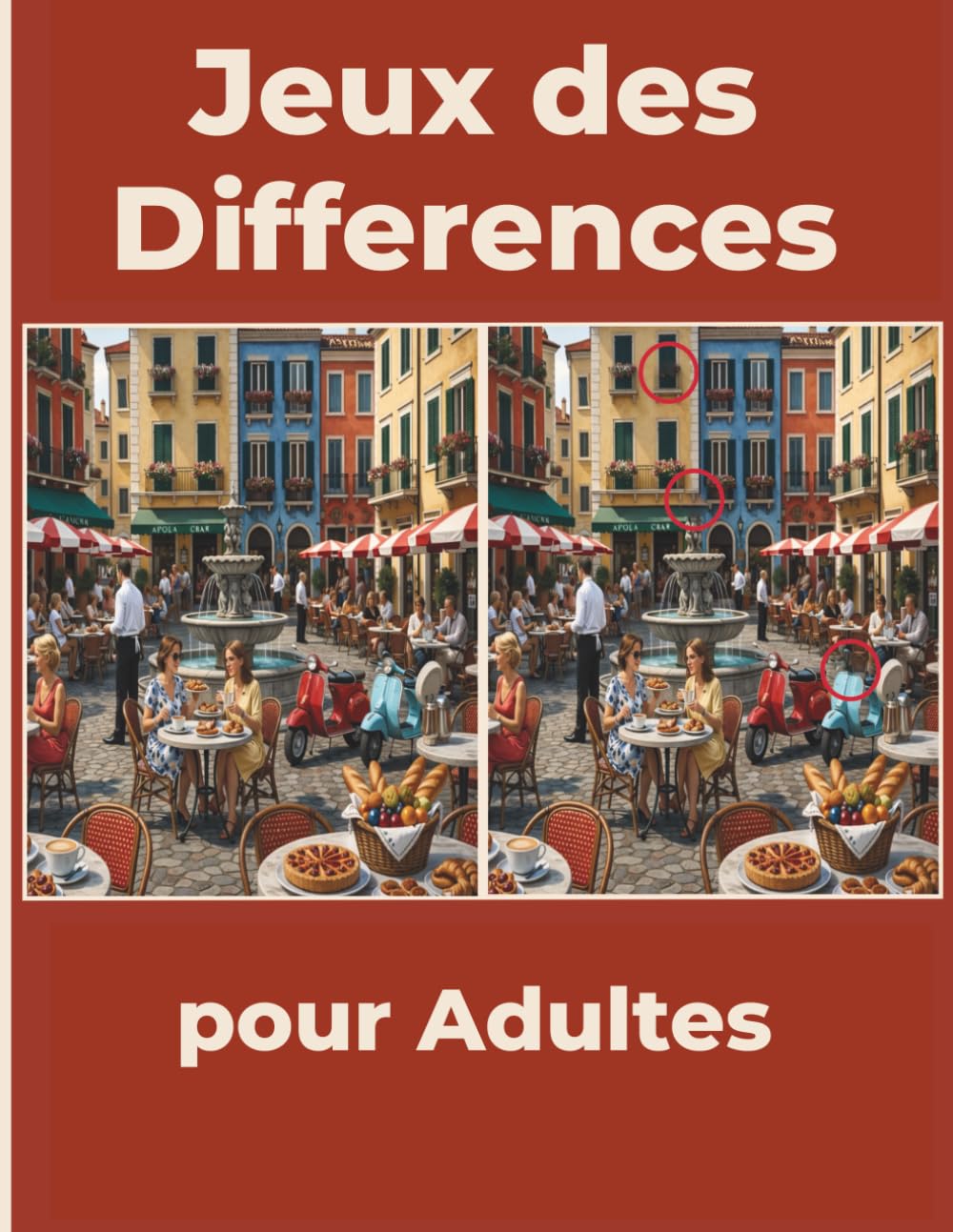 Jeux de Différences pour Adultes: 32 jeux avec 12 différences par scène – Grand format – Détente, concentration et mémoire visuelle