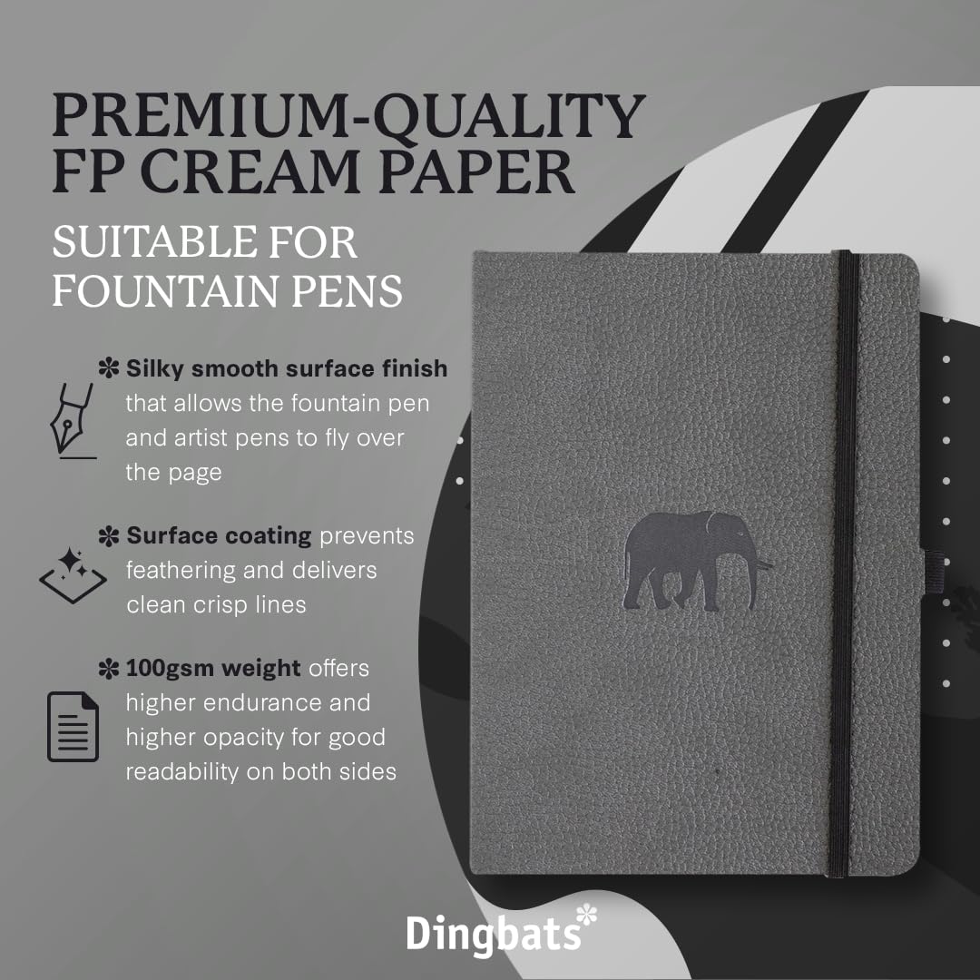 Dingbats* Wildlife Lined Journal Notebook A5, Vegan Leather Soft Cover, Ideal for Work Travel, Writing, with Pocket - Image 2