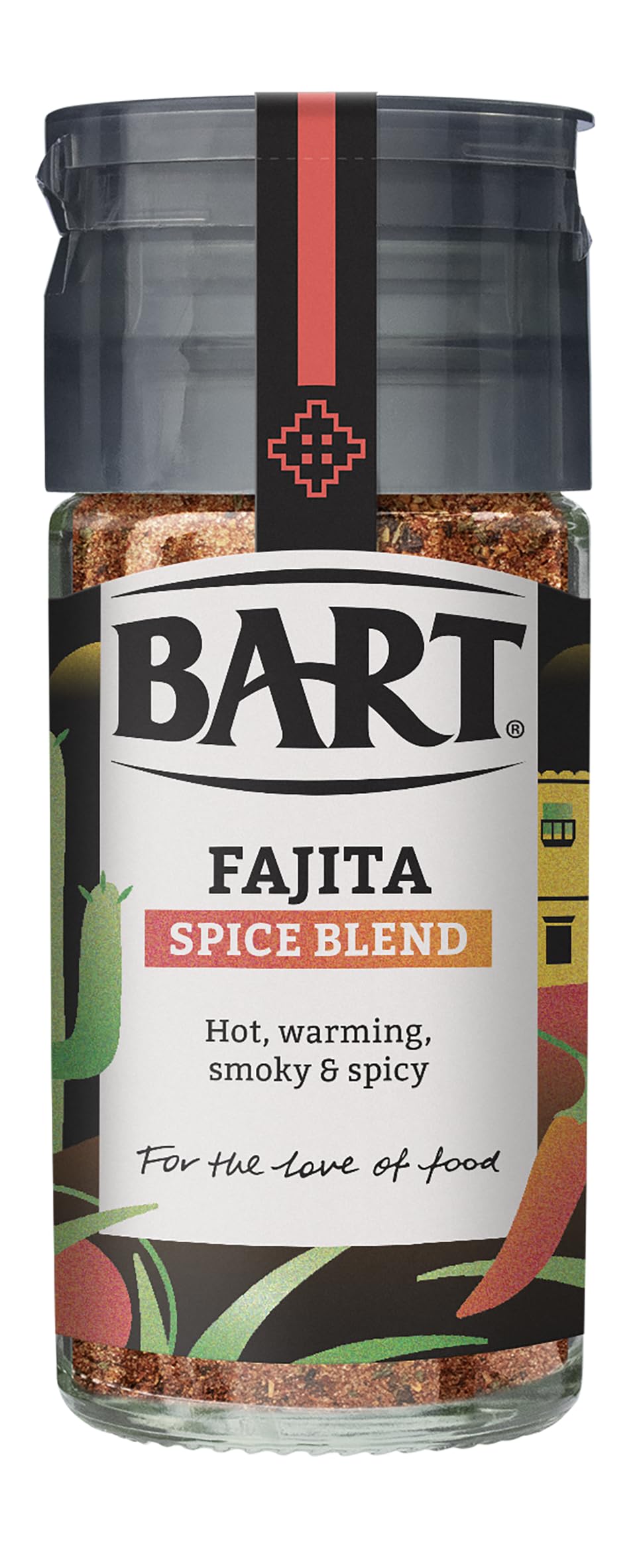 BART Fajita Spice Blend - Pack of 6 x 44g - Hot & Spicy Blend, Ideal for Latin American Cooking