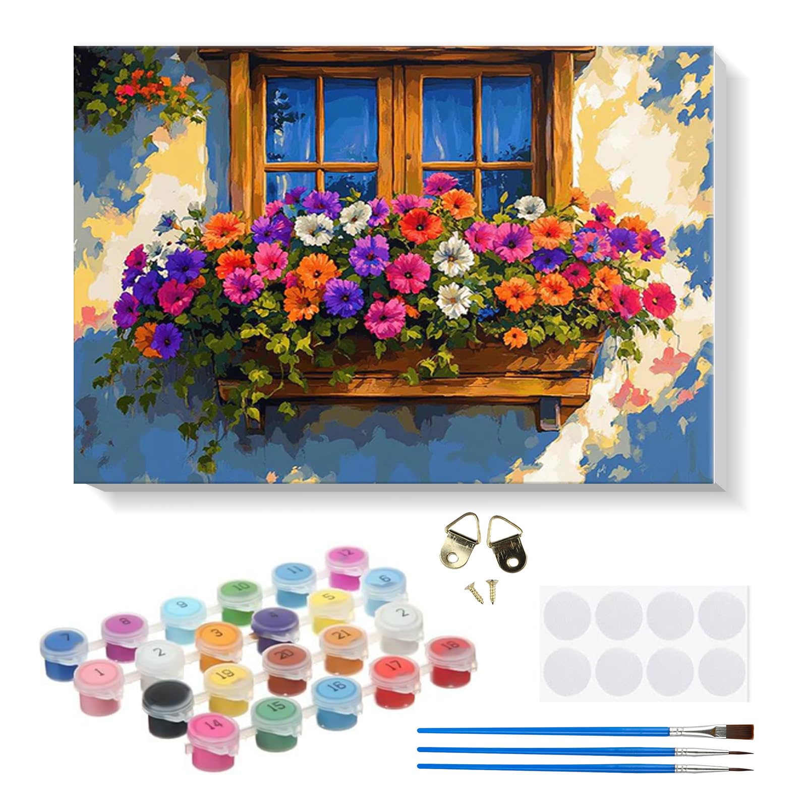Yunruily Peinture Par Numéros Adultes 40x50cm - Kit Complet Avec Toile, Peintures Et Pinceaux