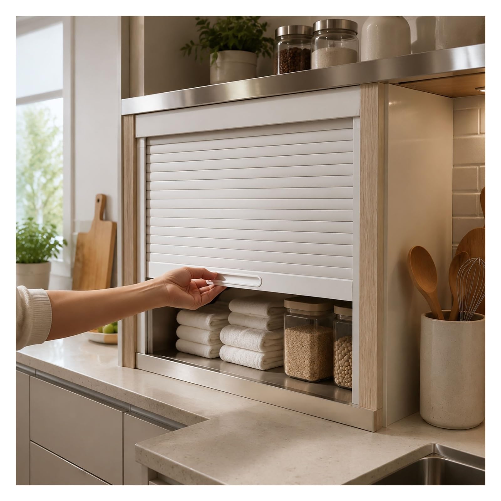 Volet Roulant Pour Meuble De Cuisine Ouverture Par Basculement Vers Le Bas