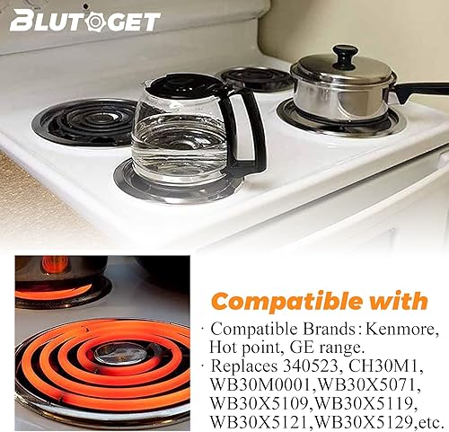 Miniatura 3 de WB30M1 WB30M2 - Quemador de estufa eléctrica para estufa GE Hotpoint Kenmore Electric Range - WB44K10005 Horno - Apto para horno GE Hotpoint