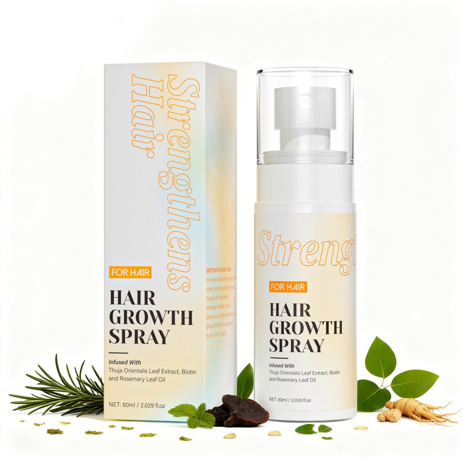 Hair Growth Spray for Women & Men, Hair Helper Spray with Rosemary Oil and Biotin, Helps Prevent Hairs Thinning & Strengthen Strands, Hair Regrowth Oil Serum for Healthier Scalp, 2.03 Fl Oz 2.03 Fl Oz (Pack of 1)
