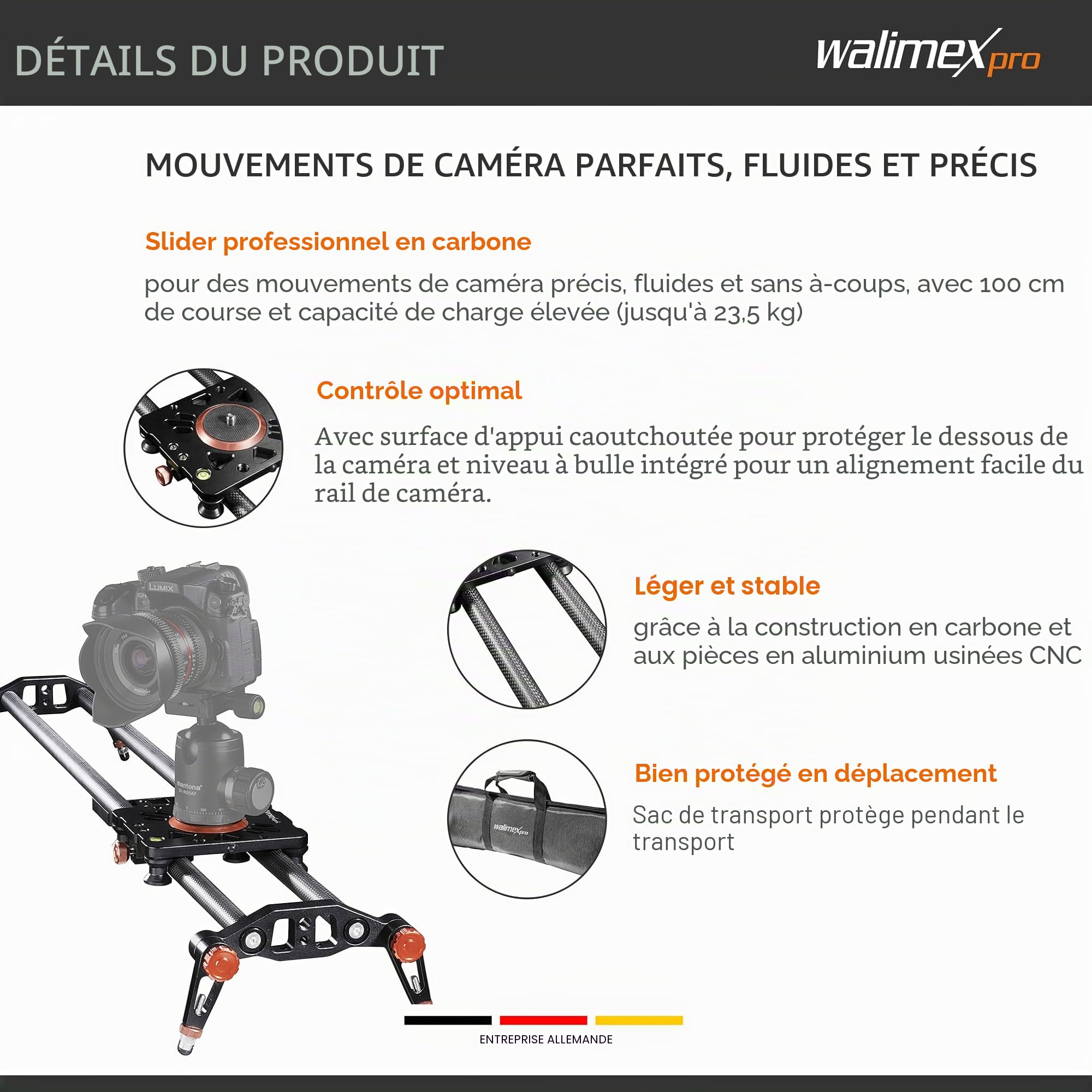 walimex Pro Carbone Video Slider Pro 100