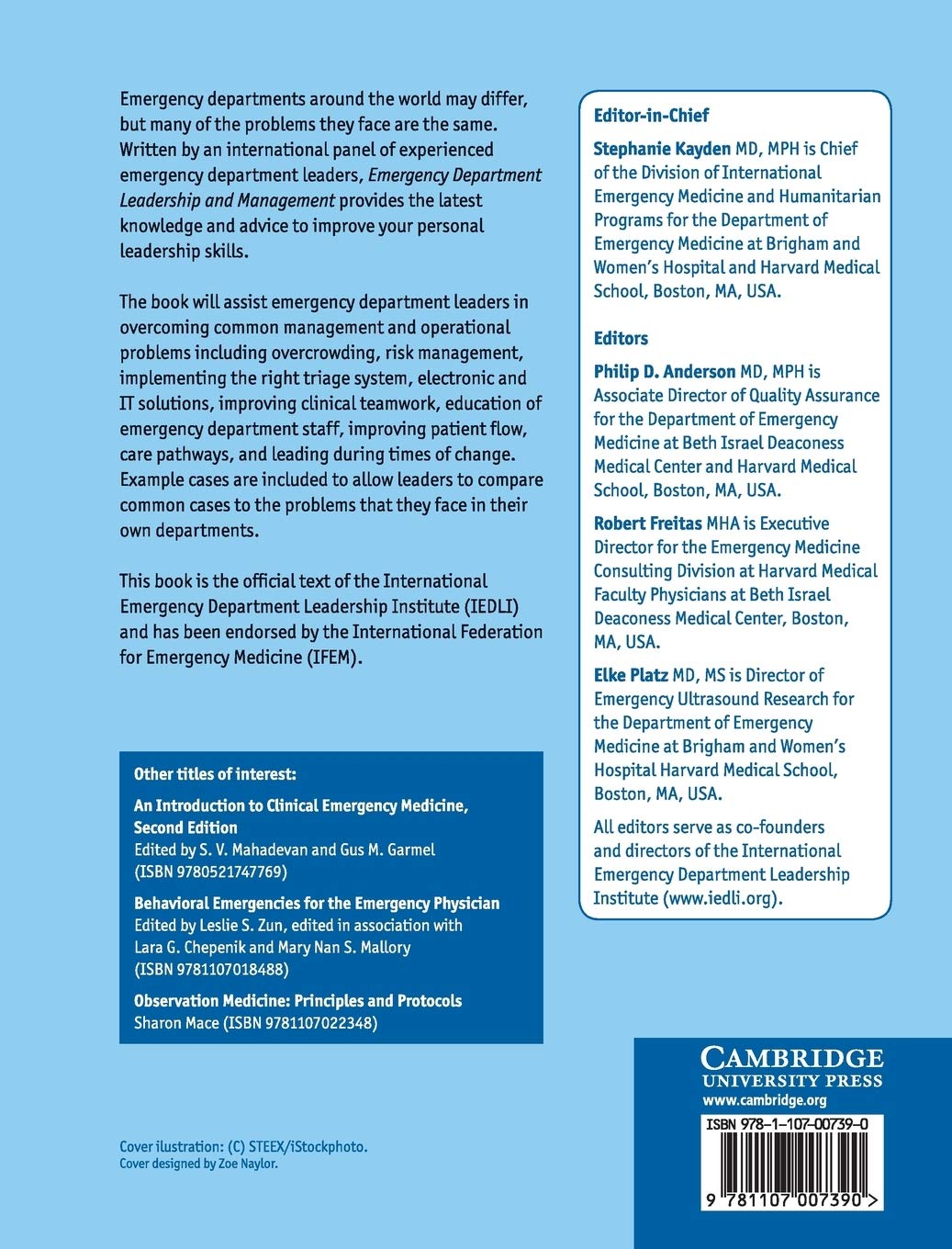 Emergency Department Leadership and Management: Best Principles and Practice