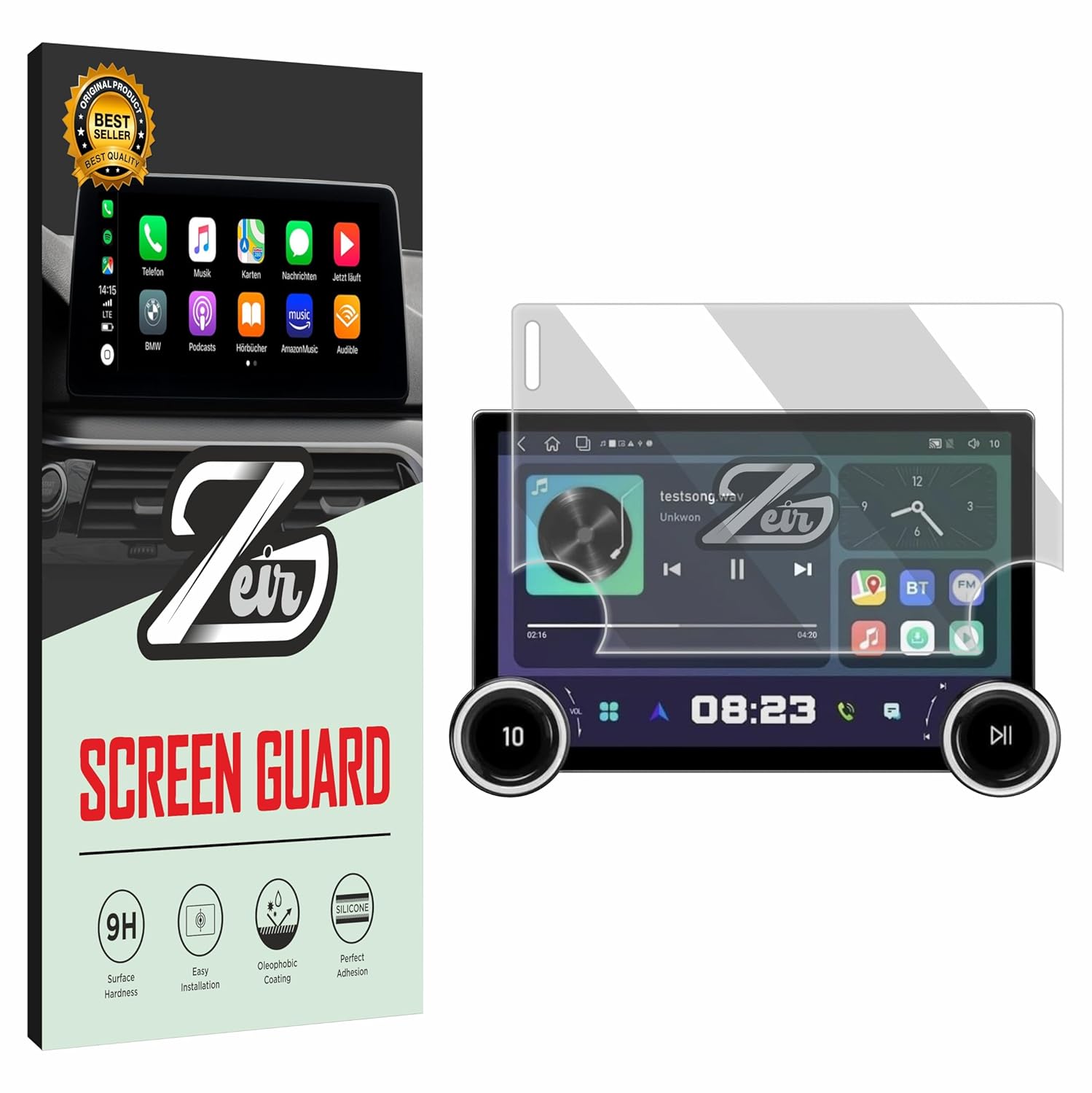 ZEIR Screen Protector Compatible With DIAMOND 2K 10.1 INCH Android Car Stereo System | Aftermarket Infotainment Screen Guard | 9H Car Display Accessory for Diamond2k [Not Tempered Glass]