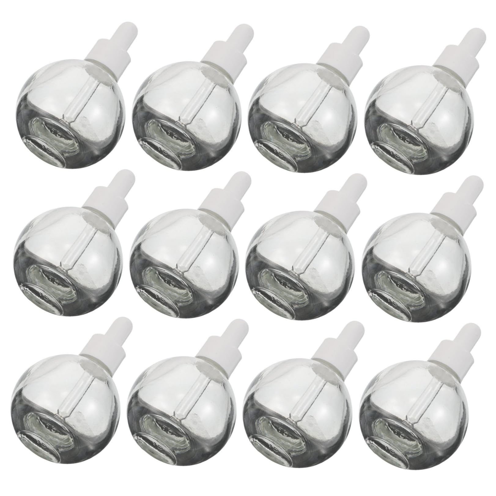 HEMOTON 12 Piezas Frasco Gotero Esférico de 30ml en Vidrio para Perfume