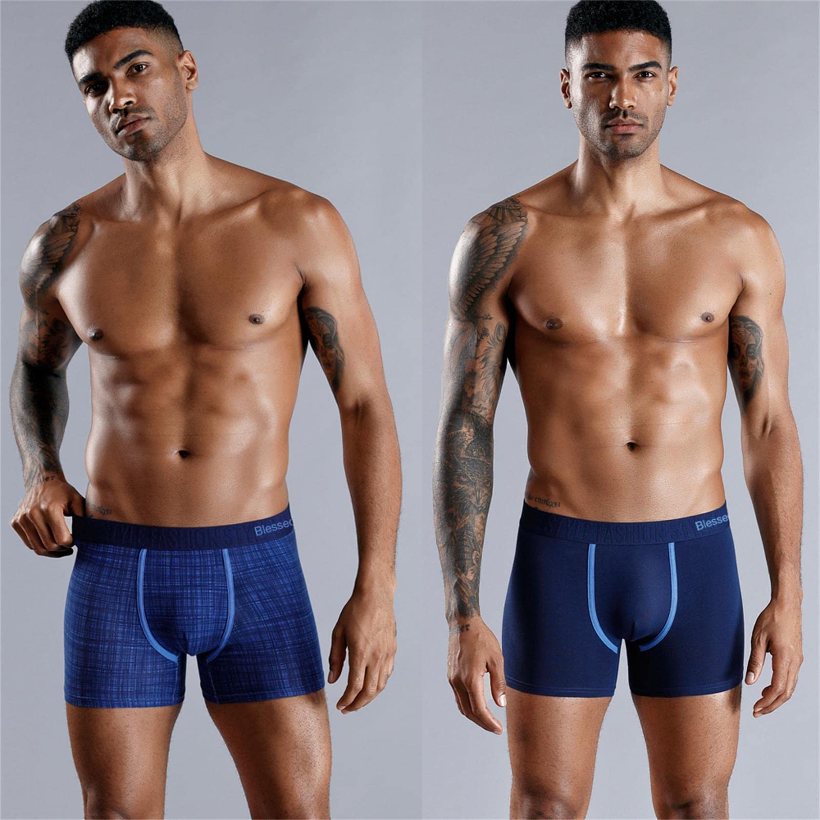 Boxer Uomo 4Pcs Set da Uomo Boxer Shorts Soft Cotton Sexy Biancheria Intima Boxershorts