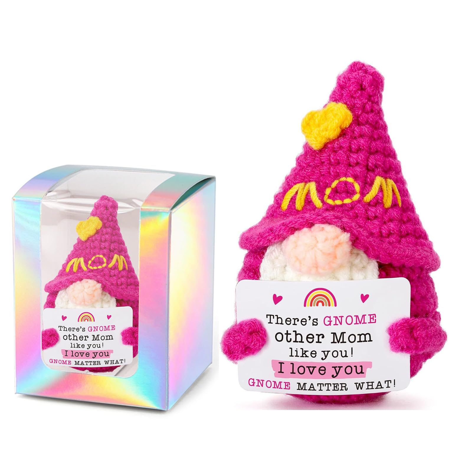 Regalo Motivazionale Maglieria Gnomi di Natale in peluche Regalo per la Festa della Mamma Regalo di Compleanno Decorativo Portafortuna Divertente e Artigianale per Casa e Ufficio