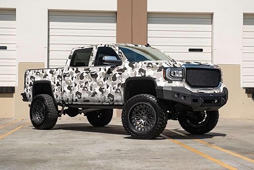 Miniatura 9 de 60 x 360 pulgadas (5 pies x 30 pies) camuflaje mono negro patrón mate vinilo adhesivo auto auto hoja de calcomanías hoja de burbujas tecnología de