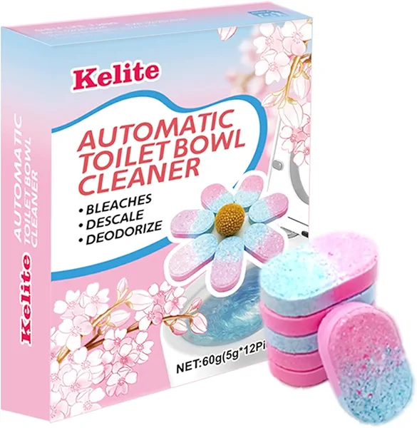 KELITE Toilet Bowl Cleaners - 12 PACK, Household Toilet Cleaner, Automatic Toilet Bowl Cleaners - Sustained-Release Toilet Tank Cleaners for Deodorizing and Descaling (Pack of 1)