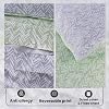 DTEX HOMES 4 Piece Bedding Set Soft Brushed Microfiber Double Duvet Cover Sets -Duvet Cover, Pillowcases and Fitted Sheet Hotel Quality Duvet Cover Set (Double-Silver Sage)